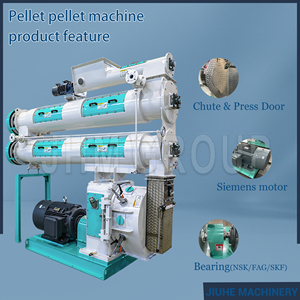 Jiuhe Mới 5 t/h 55Kw Vòng chết gia cầm Thức ăn viên nhà máy động vật bò cừu thức ăn granulator máy - Product Image 3