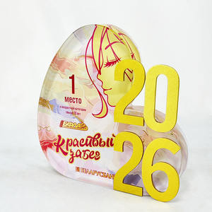 جائزة كأس زجاجية على شكل قلب كريستالي جديدة لعام <span class=keywords><strong>2026</strong></span>، جوائز رياضية مخصصة لعام <span class=keywords><strong>2026</strong></span>، كؤوس وجوائز رياضية MH-N721 - Product Image 2