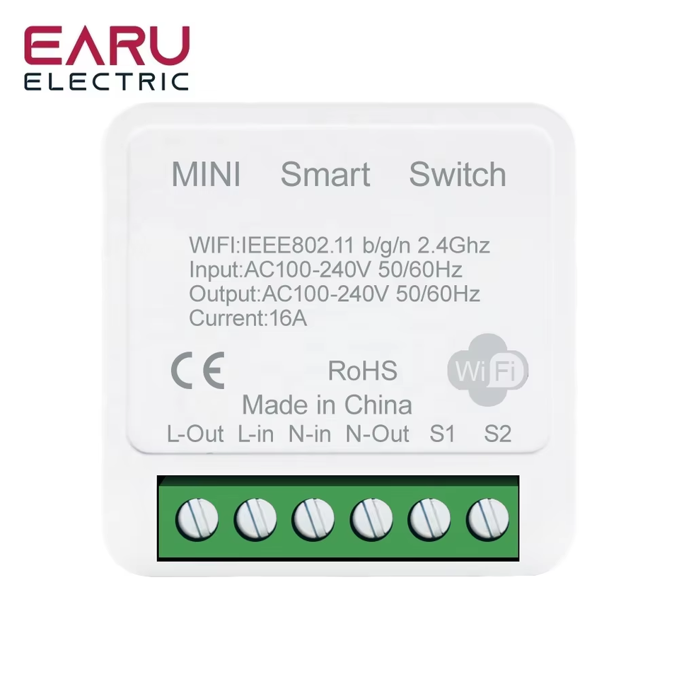 EARU Wifi 16A Smart Switch Breaker Module - Remote Control