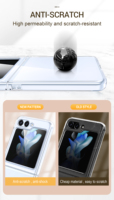 Coque arrière transparente en PC rigide pour téléphone portable Samsung Z Flip 4 5, protection pour Samsung Z Flip 6
