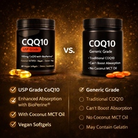 CoQ10 100mg Capsules Molles | Complément Antioxydant pour la Santé Cardiaque et l’Énergie des Adultes