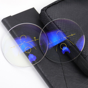 Lentes de alto índice 1,56, lentes ópticas CR graduales Cr39, lentes de cristal graduales - Product Image 1