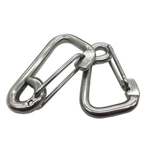 Moschettone di sicurezza in acciaio inossidabile con occhiello pesante semplice gancio a molla a scatto per Jet Ski, Kayak e linee di molo per barche - Product Image 6