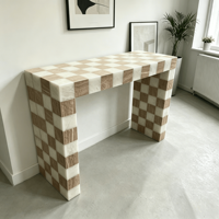 Meubles de salon modernes et luxueux, table console en marbre pour l'entrée, table console étroite en pierre pour le couloir