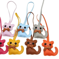 Sac en cuir PU à impression UV de bouledogue français de dessin animé, best-seller, durable, pour les couples, décoration suspendue mignonne pour chien