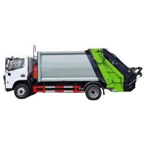 उच्च गुणवत्ता वाले डोंगफेंग 4x2 lhd 8m3 नगरपालिका कचरा संग्रह ट्रक, बिक्री के लिए कचरा भराव के साथ संकलनकर्ता कचरा ट्रक