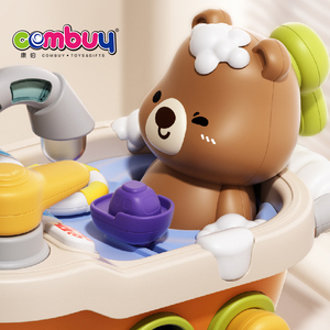 Juguete de Bañera Educativo para Bebés, Barco Deslizante Musical con Luces, Diseño de Oso de Dibujos Animados - Product Image 6