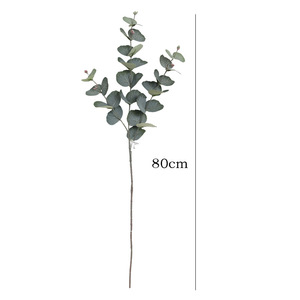 Feuilles d'eucalyptus artificielles Ruilisi 80cm, plante en plastique et soie verte pour décorations de maison et de mariage - Product Image 5