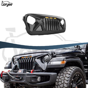 Rejilla Delantera Negra de ABS, Reemplazo de Parrilla para Jeep Wrangler JL JT <span class=keywords><strong>2018</strong></span> 2019+, Accesorio de Tuning Exterior, Piezas de Mejora para Automóviles Joryee - Product Image 1