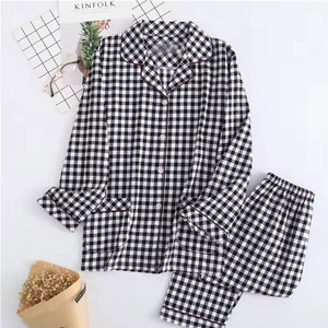 Ensemble de <span class=keywords><strong>pyjama</strong></span> en <span class=keywords><strong>flanelle</strong></span> 100% coton pour <span class=keywords><strong>homme</strong></span>, haut boutonné à manches longues, <span class=keywords><strong>pantalon</strong></span> avec motif à carreaux, vêtements de détente thermiques, vêtements de nuit respirants - Product Image 2