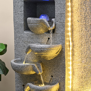 Đài phun nước thác nước ngoài trời bằng xi măng trang trí sân vườn, nhà ở, sảnh, sân trong sang trọng - Product Image 6