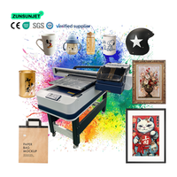 Impresora UV digital 6090 CMYK W V Flatbed 6090 UV DTF impresora máquina de impresión para metal