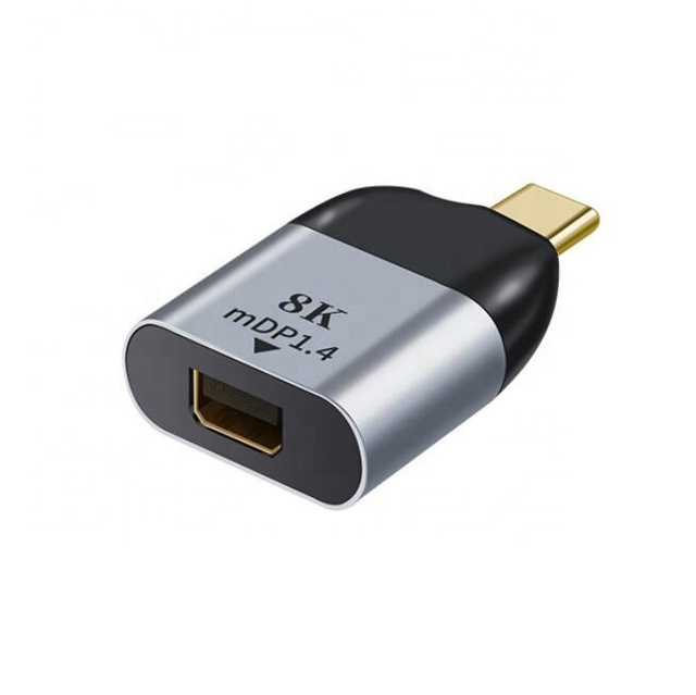 USB Type C to 8K@60Hz Mini DP 1.4 DisplayPort Adapter for Laptop TV Macbook Projector