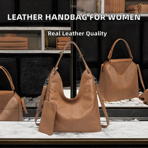 Bolso de Mano de Cuero Genuino para Mujer, con Diseño de Cocodrilo, Dos Correas y Cierre de Cremallera, Estilo Nacional - Product Image 2