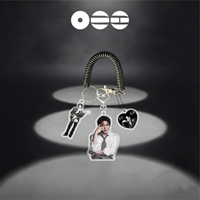 Set de 3 Piezas KPOP BT Idol V JK ARIRANG: Llavero con Cuerda, Cordón para Teléfono y Etiqueta para Nombre, Accesorios para Fans de JIMIN, SUGA, RM, J-HOPE