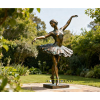 Sculpture élégante de danseuse de ballet en bronze pour la maison, le jardin et la collection d'art