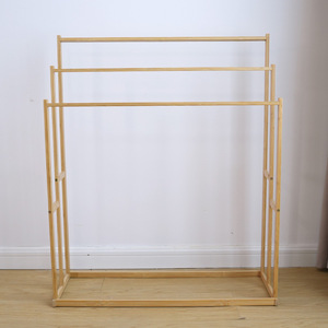 Bamboo floor-standing coat <b>rack</b> for bedroom, simple household <b>clothes</b> <b>rack</b>, balcony <b>clothes</b> drying <b>rack</b>, living room bamboo - Product Image 2