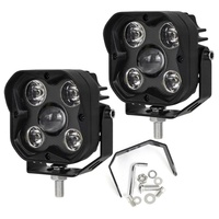 Phare de travail LED carré blanc 4 pouces 50W, projecteur 12V 24V, lampe antibrouillard pour moto, camion, 4x4, accessoires de voiture