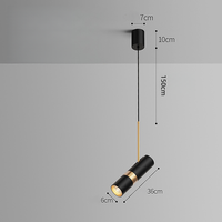 Lustre de chevet moderne de style scandinave/nordique, petit et long, en aluminium, noir + vert, avec LED réglables en hauteur, lumière de luxe