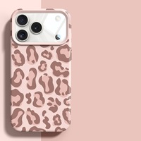 Étui antichoc en silicone souple motif léopard au design de luxe pour Iphone 16 15 17 Pro Max 17 Pro couverture de téléphone portable
