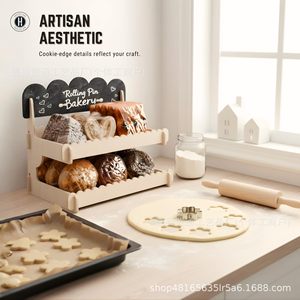 ชั้นวางขนมหวานไม้ 4 ชั้น ถอดประกอบได้ สำหรับโชว์เบเกอรี่ - Product Image 5