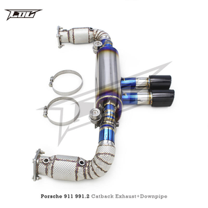 BOSKA SUS304 Tubo de Escape con Catalizador y Sección Trasera de Titanio para 991/991.2 2016-2018, Actualiza el Sistema de Escape con Válvulas OEM - Product Image 2