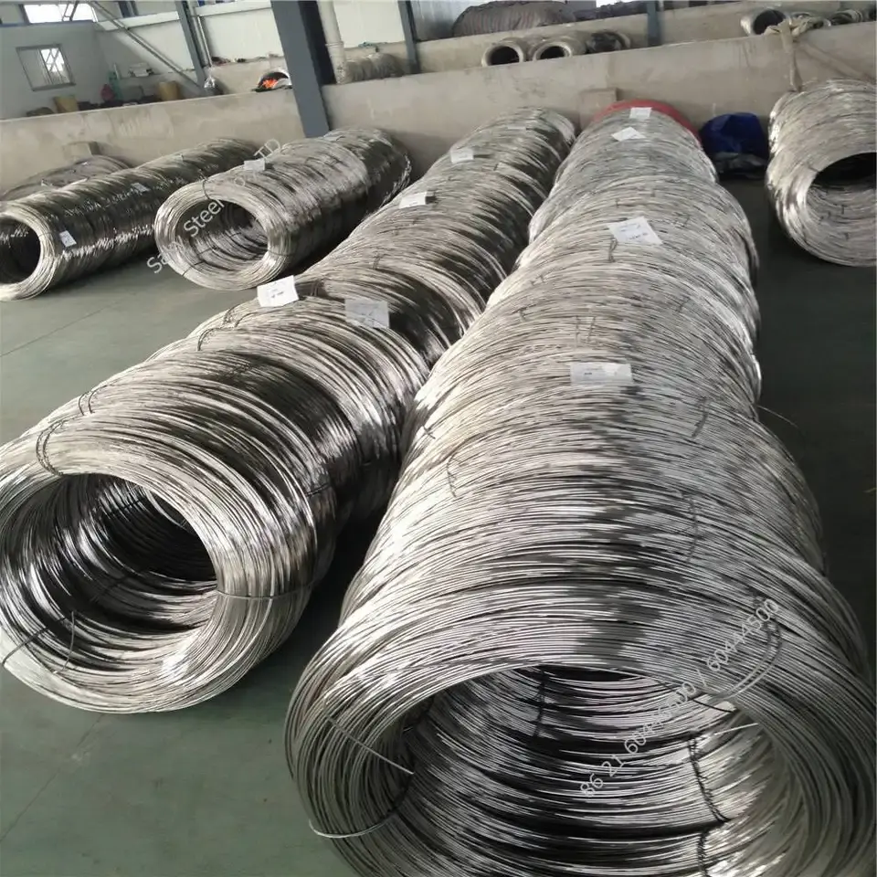 亜鉛メッキ鋼線ロープ0.13mm ~ 0.7mm Ss 201 202 410 430ステンレス鋼たわし線製造