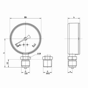 Manômetro Wika Modelo 111.10 & 111.12 Manômetro de Tubo Bourdon Feito de Liga de Cobre Durável - Product Image 6