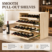 Système de cave à vin modulaire en bois, grande solution de stockage pour bar à domicile, villa, restaurant, hôtel, projet