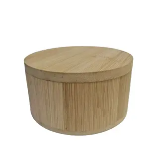 Round Wooden Tea Box for Presentation Handcrafted Wood Crafts for Storage and Wall Signs