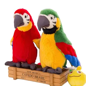 Atacado king kong papagaio-Brinquedo de pelúcia de papagaio para crianças, boneco de pelúcia macia e bonito de alta qualidade com animal de pelúcia