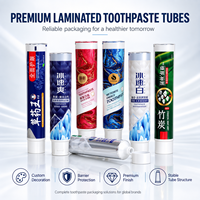 Tube de dentifrice ultra fin et léger en aluminium-plastique avec bouchon à vis, impression UV, gain de place, facile à transporter, pour l'extérieur