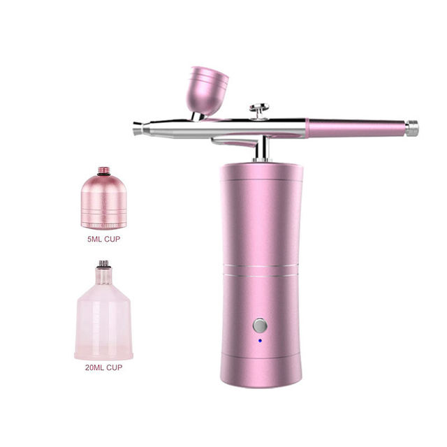 Rechargeable High Pressure Oxygen Facial Sprayer Ergonomic Waist Grip Nano Mist Atomizer 2 Modes for Face Hydration Skin Care