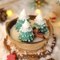 Bougie artisanale créative en verre de noix de coco naturel, pour aromathérapie, idéale pour la vente en gros et les décorations de Noël