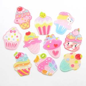 Cabujones acrílicos para hacer joyas, cabujones coloridos con brillo para cupcakes, parte trasera plana, 16x52mm - Product Image 1