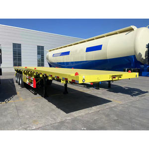 Nouvelle remorque de transport de conteneurs à plateau plat de 40 pieds, semi-remorque à 3 essieux pour la construction et la logistique - Product Image 1