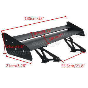 Aileron arrière universel pour voiture 53" 135cm, tuning automobile, aileron de course GT, aileron de coffre en alliage d'aluminium pour BMW/Honda/Golf - Product Image 2