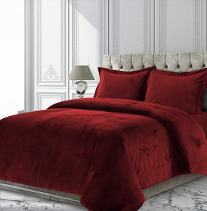 Bán Buôn Mùa Đông Chất Lượng Mềm Lụa Nhung <span class=keywords><strong>Comforter</strong></span> Giường Đặt Với Gối Làm Từ Flannel Và Đầy Với Polyester - Product Image 1
