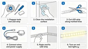 Easy Install Smart LED Strip Light Kit 5m/10m <b>RGB</b> 2835 Flexible FPC Lighting CRI90 IP20 Remote Dimmable Bedroom Kitchen 3-Year - Product Image 5