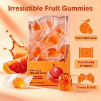 Bonbons gélifiés pelables sans gras, directement de l'usine, avec jus de fruits véritables, qualité supérieure, boîte personnalisable OEM, vente en gros, importateur, 103g