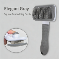 Brosse de massage multifonctionnelle en ABS pour animaux de compagnie, peigne de toilettage carré, rouleau auto-nettoyant pour démêler les poils, outil d'élimination des poils pour chiens et chats, vente en gros