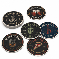 Sous-verres personnalisés avec logo imprimé, 3,5 ou 4 pouces, ronds ou carrés, en carton écologique, pour bière