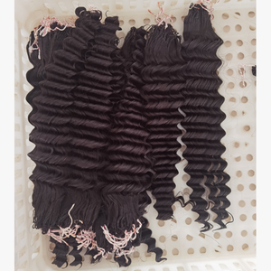 Extensiones de Cabello Humano con Ondas Profundas, de Buena Calidad, con Nudos Milagrosos, Extensiones de Cabello Humano para Mujer, Tejidas a Crochet - Product Image 1