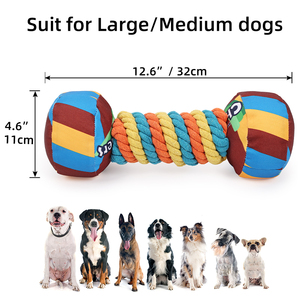 थोक प्यारा डोगी डम्बल मज़ेदार कुत्ते खिलौने इंटरैक्टिव फिटनेस कसरत फैंसी कुत्ते चउ खिलौने डम्बल - Product Image 2