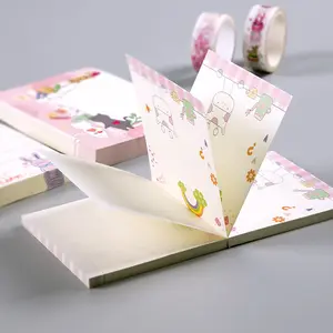 Toptan özelleştirilebilir Post not Memo Pad sevimli noel yapışkan notlar öğrenci ofis sabit için kağıt setleri