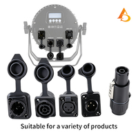 AICPOSE Conector Metálico de 3 Pines a Prueba de Agua IP65 para Transmisión de Señal de Audio DMX para Equipos de Iluminación de Escenario