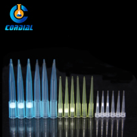 Embouts de pipette jetables transparents CORDIAL 10ul PP pour usage en laboratoire