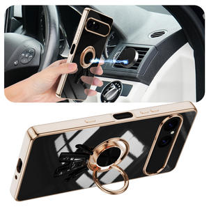 Pour Sony Xperia 10 VII <span class=keywords><strong>Xperia1</strong></span> VI Xperia10 V 1 IV Coque Cadre électro-plaqué Antichoc Anneau rotatif Support béquille Étui de téléphone - Product Image 4