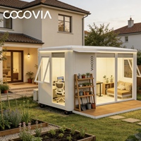 Cabane en verre préfabriquée pour balcon ou véranda, 10 mètres carrés, cour, petite maison, salle de yoga, design moderne COCOVIA