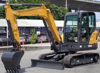Excavatrice sur chenilles de 6 tonnes avec moteur Kubota de 36 kW, godet de 0,23 m³, modèle XE60G Pro, garantie 1 an